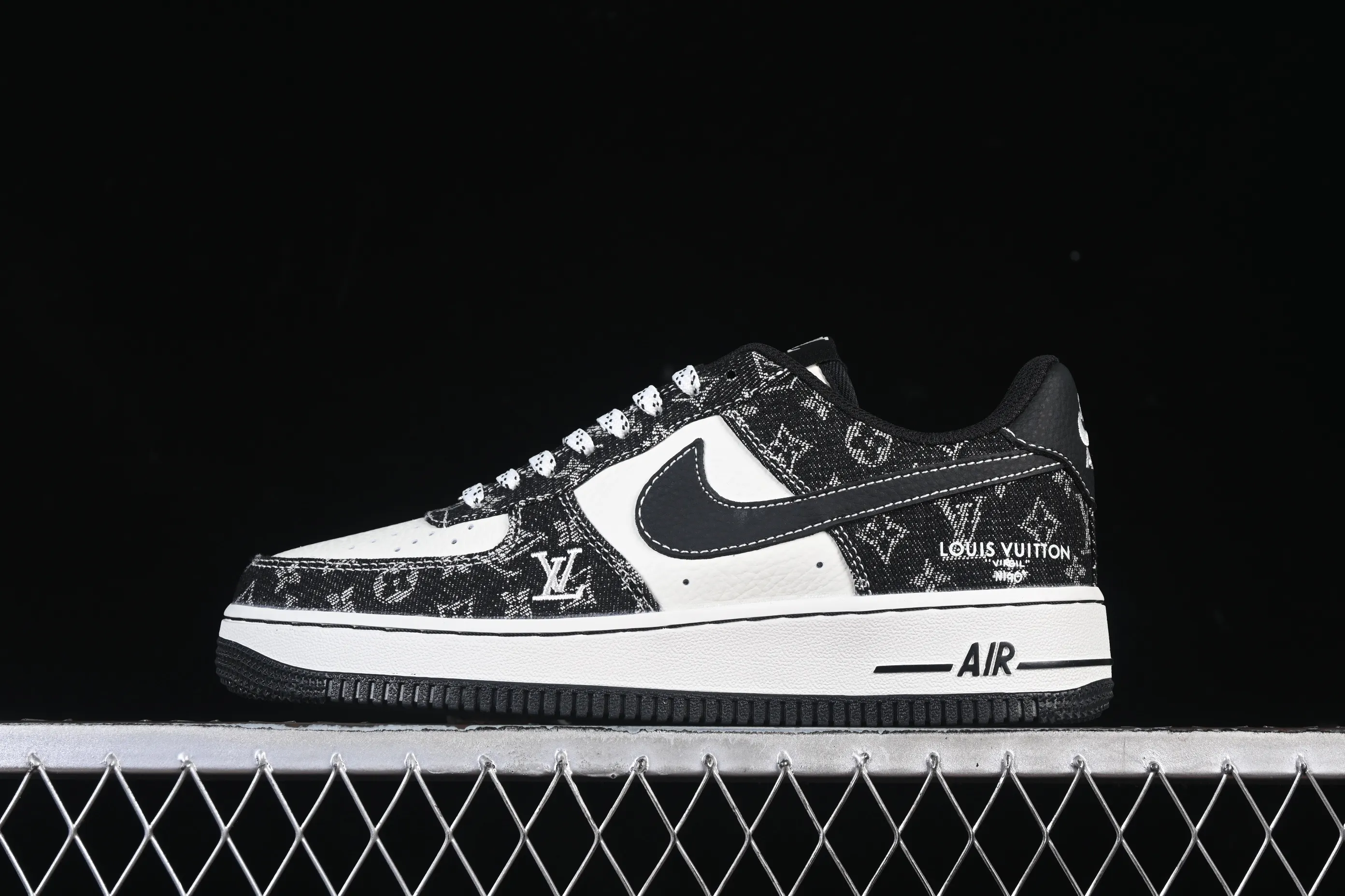 All categories Nk Air Force 1 Air Force series Nk Air Force 1 Low Air Force low-top Nike Air Force 1'07 Low LV joint white and black denim Air Force 1 low-top casual sneakers NH0601-579